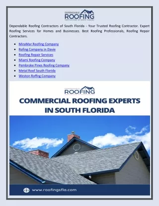 Reliable Roofing Contractors Near me