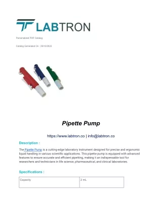 Pipette Pump