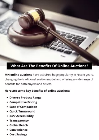 What Are The Benefits Of Online Auctions?