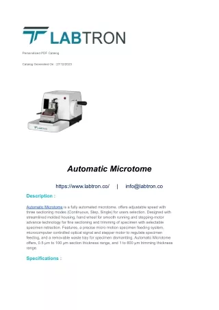 Automatic Microtome