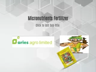 Micronutrient Fertilizers for plants in India