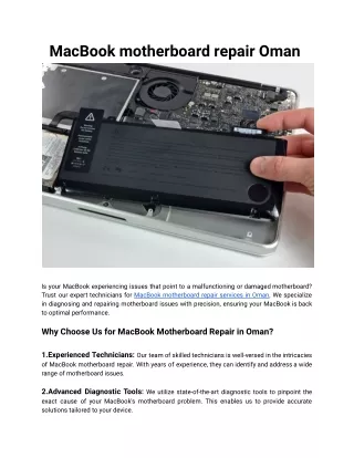 MacBook motherboard repair Oman