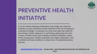 Preventive Health Care Services - Versa Business Systems