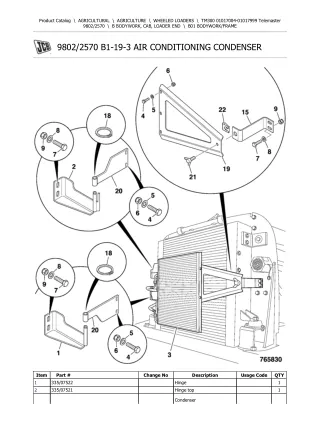 JCB TM300 Telescopic Wheeled Loader Parts Catalogue Manual (Serial Number 01017004-01017999)