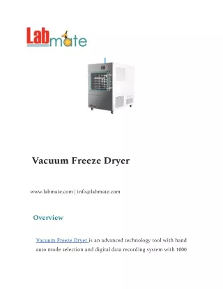 Vacuum Freeze Dryer