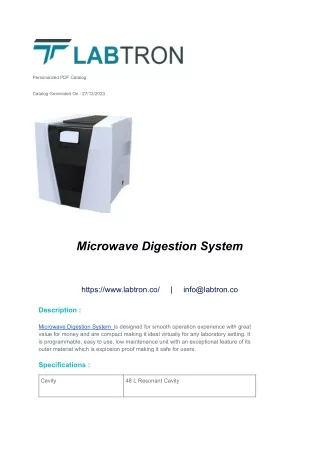 Microwave Digestion System