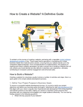 How to Create a Website A Definitive Guide