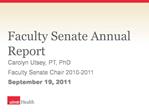 Faculty Senate Annual Report