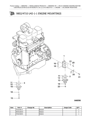 JCB VM115 REXROTH D  PD (Tier 2) VIBROMAX Parts Catalogue Manual (Serial Number 02150769-02152769)