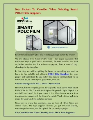 Smart PDLC Film