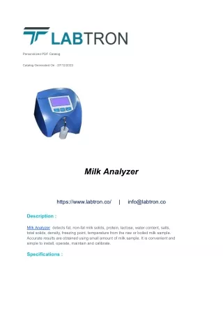 Milk Analyzer