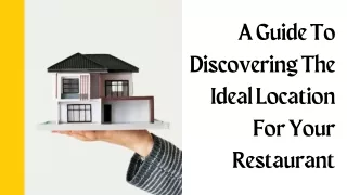 A Guide To Discovering The Ideal Location For Your Restaurant