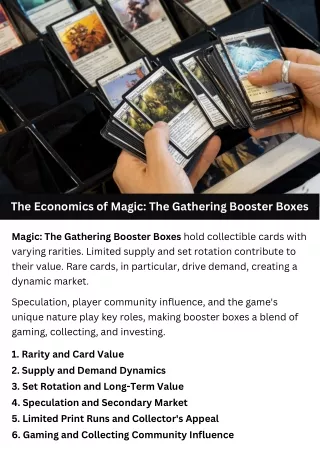 The Economics of Magic: The Gathering Booster Boxes