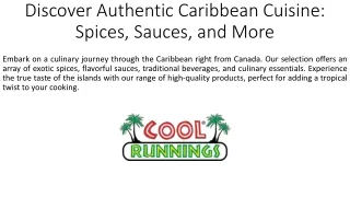 Discover Authentic Caribbean Cuisine_Spices, Sauces, and More