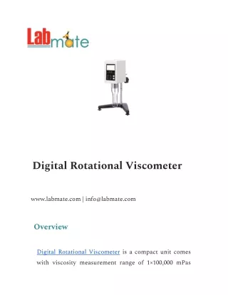 Digital Rotational Viscometer