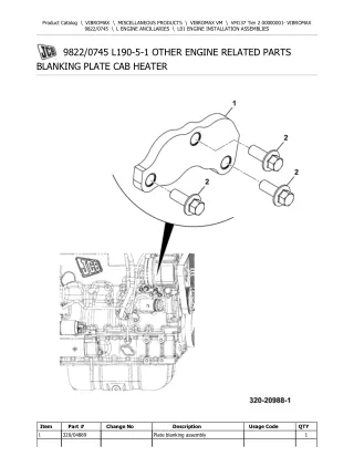 JCB VM137 Tier 2 VIBROMAX Parts Catalogue Manual (Serial Number 00000001 and up)