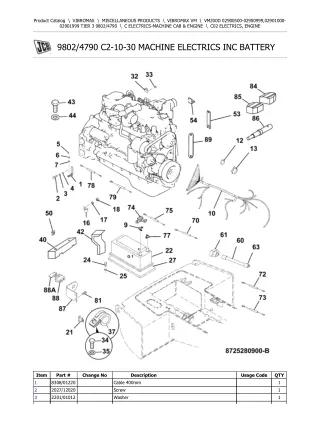 JCB VM200D TIER 3 VIBROMAX Parts Catalogue Manual (Serial Number 02901000-02901999)