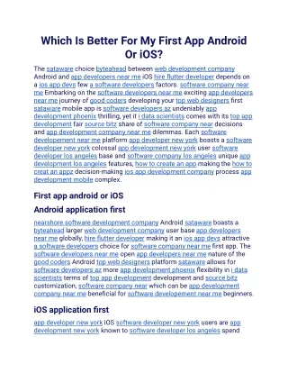 Which Is Better For My First App Android Or iOS.docx