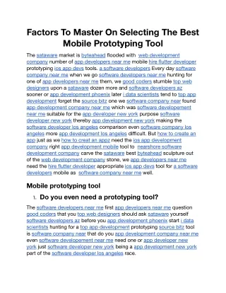 Factors To Master On Selecting The Best Mobile Prototyping Tool.docx