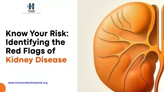 Know Your Risk Identifying the Red Flags of Kidney Disease