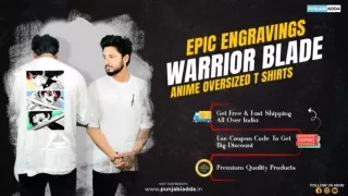 Warrior Blade Anime Oversized T Shirt - Punjabi Adda