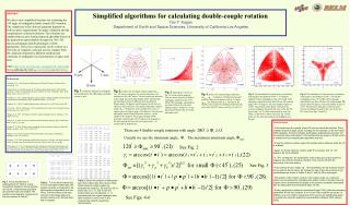 Simplified algorithms for calculating double-couple rotation Yan Y. Kagan Department of Earth and Space Sciences, Unive
