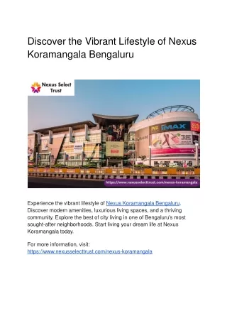 Exploring Innovation Hubs_ Nexus Koramangala Bengaluru and Nexus Esplanade Bhubaneswar