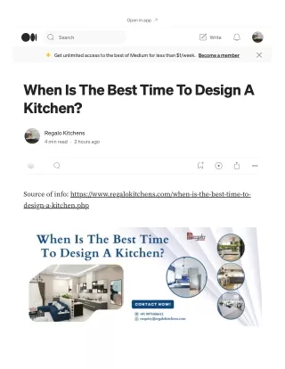 When Is The Best Time To Design A Kitchen?