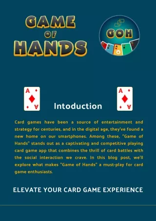 Title: Game of Hands: The Ultimate Card Game Experience