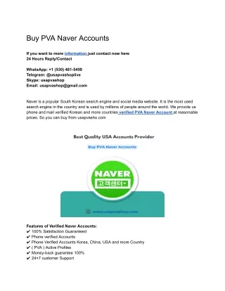 Buy Naver Accounts