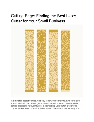 Cutting Edge_ Finding the Best Laser Cutter for Your Small Business