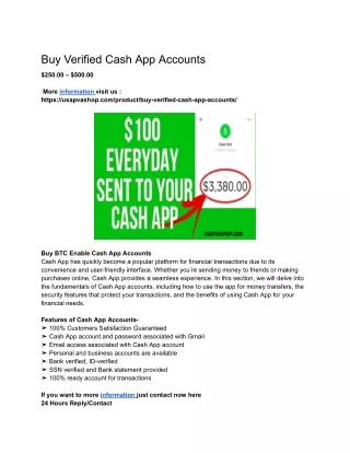 Buy Verified Cash App Accounts