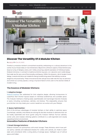 Discover The Versatility Of A Modular Kitchen