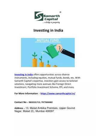 Investing in India