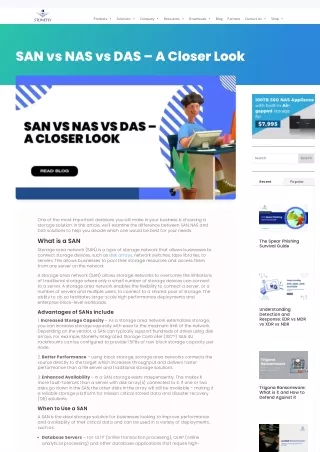 Choosing the Right Storage: A Deep Dive into SAN vs NAS vs DAS Dynamics
