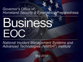 Governor’s Office of Homeland Security &amp; Emergency Preparedness