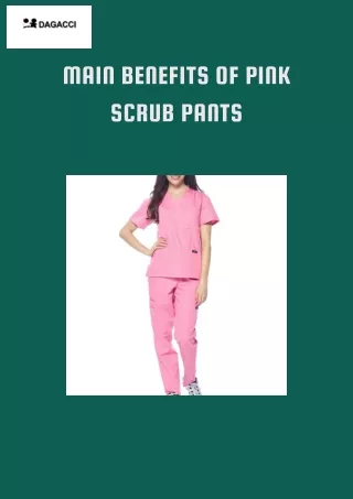 Pink Scrub Pants Designed For Both Style And Functionality | Dagacci