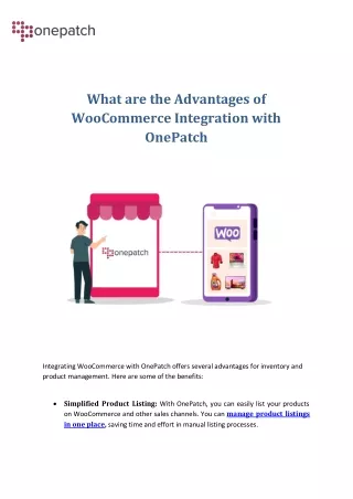 What are the Advantages of WooCommerce Integration with OnePatch?