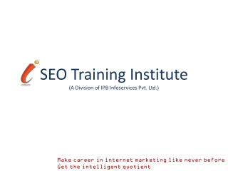 seo ppc internet marketing smo course training PPT