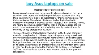 buy Asus laptops on sale