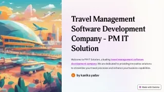 Travel Management Software Development Company - PM IT Solution