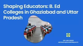 Shaping Educators B. Ed Colleges in Ghaziabad and Uttar Pradesh