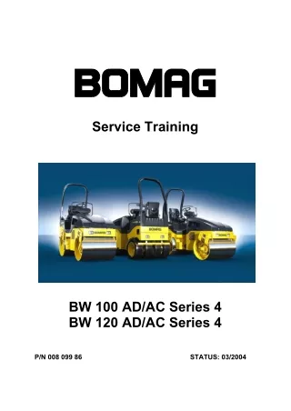 Bomag BW 100 AD Drum Roller Service Repair Manual