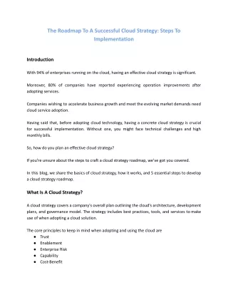 The Roadmap to a Successful Cloud Strategy_ Steps to Implementation