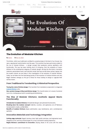 The Evolution of Modular Kitchen