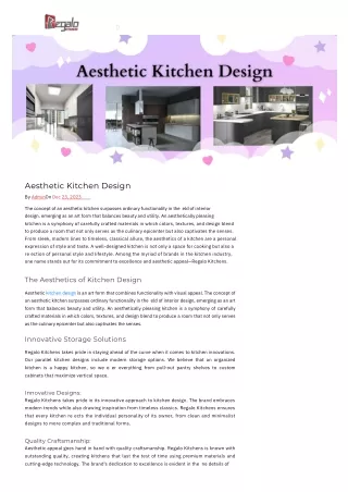 Aesthetic Kitchen Design