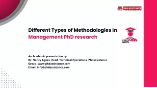 Different types of methodologies in management PhD Research