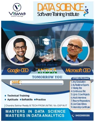 Best Data Science Online Training institute From India|UK|US|Canada|Australia
