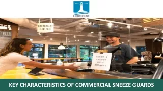 Key Characteristics of Commercial Sneeze Guards