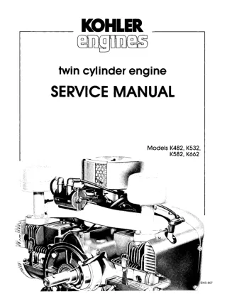 Kohler K532 Twin Cylinder Engine Service Repair Manual